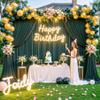 10ft x 7ft Hunter Green Backdrop Curtain for Parties Dark Green Wrinkle Free Backdrop Drapes Panels for Baby Shower Birthday Party Photo Photography Polyester Fabric Background Decoration view 3