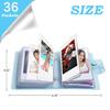 2Packs 36 Pockets 2x3 Small Photo Album for Fujifilm Instax Mini 12 11 9 8+ 8 7S 99 90 70 50S 40 26 25 Camera, Polaroid Snap, Z2300, SocialMatic Instant Cameras & Zip Instant Printer, Blue view 3