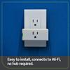 Leviton Decora Smart Plug, Wi-Fi 2nd Gen, Works with Matter, My Leviton, Alexa, Google Assistant, Apple Home/Siri & Wire-Free Anywhere Companions for Switched Outlet, D215P-1RW, White view 3