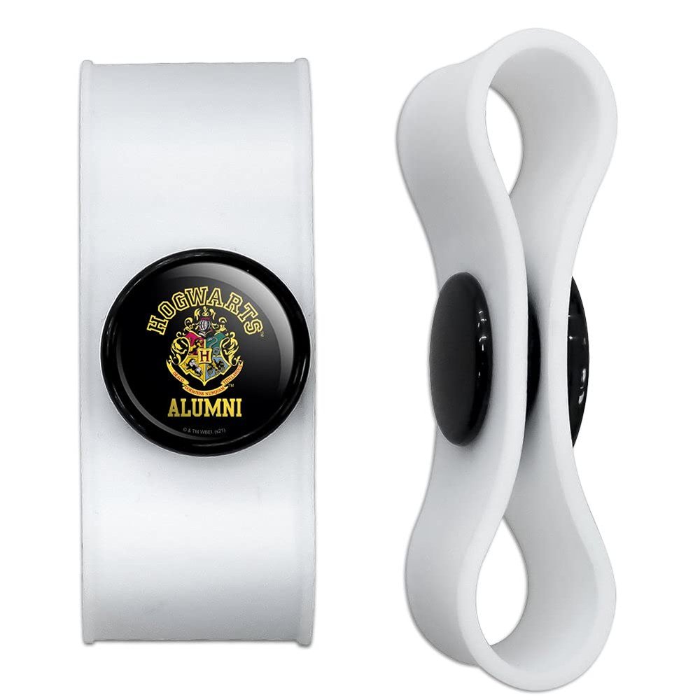 GRAPHICS & MORE Harry Potter Hogwarts Alumni Crest Headphone Earbud Cord Wrap - Charging Cable Manager - Wire Organizer Set of 2 - Black