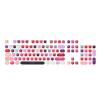 104 Keys Lipstick Color Keyboard Caps Electroplating Textured Keycaps with Backlight Mechanical Keyboard Colorful Keycaps for PC Computer Mix Color view 1