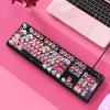 104 Keys Lipstick Color Keyboard Caps Electroplating Textured Keycaps with Backlight Mechanical Keyboard Colorful Keycaps for PC Computer Mix Color view 3