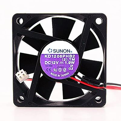 KD1206PHB2 12V Fan 1.9W 2-Wire 6015 Cooling Fan