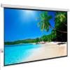 Henf 100" Viewing Area Motorized Projector Screen 4:3 Diagonal with Remote Control, 80" x 60" Display Electric Wall Mounted Ceiling Projector Screen Drop Down Projection Screen, Matte White view 2