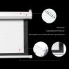 Henf 100" Viewing Area Motorized Projector Screen 4:3 Diagonal with Remote Control, 80" x 60" Display Electric Wall Mounted Ceiling Projector Screen Drop Down Projection Screen, Matte White view 4