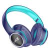 FFZ Kids Bluetooth Headphones, Wireless for School, Built-in Mic, LED Lights, Foldable for Ipad/Tablet/Car/Airplane (Navy Blue) view 1