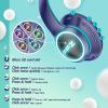 FFZ Kids Bluetooth Headphones, Wireless for School, Built-in Mic, LED Lights, Foldable for Ipad/Tablet/Car/Airplane (Navy Blue) view 2