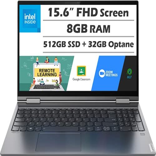 lenovo Yoga C740 2-in-1 Laptop (2021 Latest Model), 15.6 FHD Touchscreen, Intel Core i5-10210U Processor, 8GB RAM, 512GB SSD + 32GB Optane, Backlit Keyboard, Fingerprint Reader, Windows 10 + Nly MP