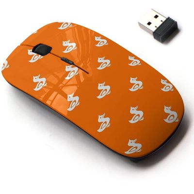 2.4G Wireless Mouse with Cute Pattern Design for All Laptops and Desktops with Nano Receiver - Black Duck