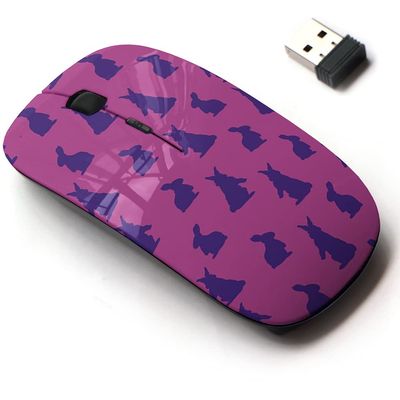 2.4G Wireless Mouse with Cute Pattern Design for All Laptops and Desktops with Nano Receiver - Bunny
