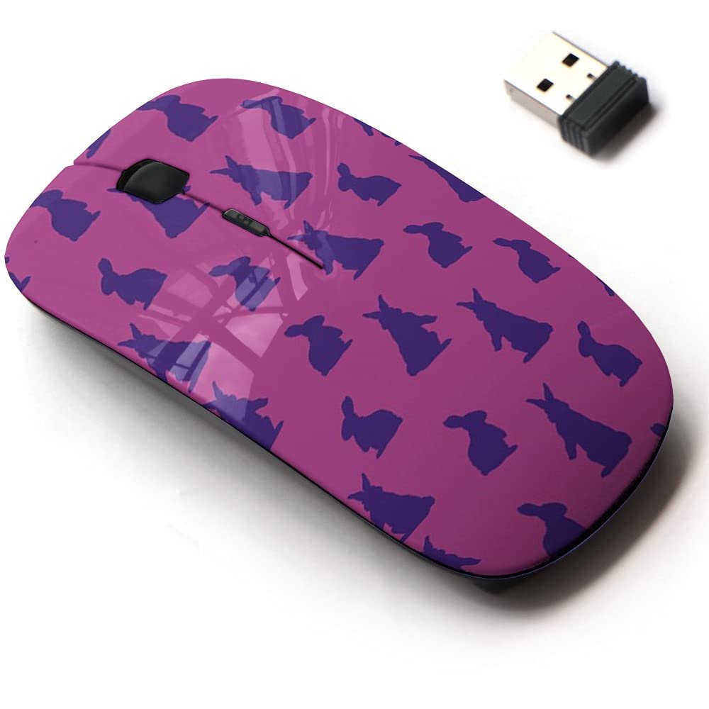 2.4G Wireless Mouse with Cute Pattern Design for All Laptops and Desktops with Nano Receiver - Bunny