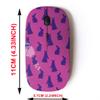 2.4G Wireless Mouse with Cute Pattern Design for All Laptops and Desktops with Nano Receiver - Bunny view 2