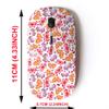 2.4G Wireless Mouse with Cute Pattern Design for All Laptops and Desktops with Nano Receiver - Butterfly Ornamental backgroun view 2
