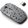 2.4G Wireless Mouse with Cute Pattern Design for All Laptops and Desktops with Nano Receiver - Boston Terrier Dog view 1