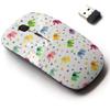 2.4G Wireless Mouse with Cute Pattern Design for All Laptops and Desktops with Nano Receiver - Elephants Hearts Colorful view 1