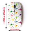 2.4G Wireless Mouse with Cute Pattern Design for All Laptops and Desktops with Nano Receiver - Elephants Hearts Colorful view 2