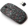 2.4G Wireless Mouse with Cute Pattern Design for All Laptops and Desktops with Nano Receiver - Dragonfly Flower Nature view 1