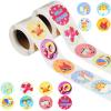 Outus 1000 Pieces Summer Beach Stickers Roll Hawaii Tropical Label Stickers Luau Summer Theme Party Favors Scrapbooking Bottles Computer Luggage Decoration view 1