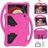 Simicoo Fire HD 10 11th 13th Generation 2021 2023 10.1 Kids Tablet case, Light EVA Foam Shockproof Rugged Kids case with Kickstand Handle Holder Kid-Proof Case for for Kids boy Girl Gift (Rose) view 1