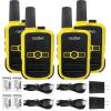 Radtel RT12 Rechargeable Walkie Talkies for Adults Long Range Handheld FRS Two Way Radio 16CH Handsfree VOX for Camping Hiking (4 Pack) (Yellow) view 1