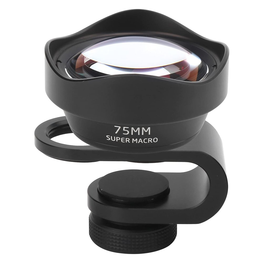75mm Macro Lens for Smartphone, 10X Magnification Aspherical Camera Lens with M14 x P0.75 Mount for Close-Up Photography