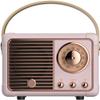 Baolira Retro Bluetooth Speaker, Portable Wireless Speaker with Crystal Clear Stereo Sound Rich Bass, Best Birthday Gifts Ideas for Women Teenage (Pink) view 1