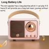 Baolira Retro Bluetooth Speaker, Portable Wireless Speaker with Crystal Clear Stereo Sound Rich Bass, Best Birthday Gifts Ideas for Women Teenage (Pink) view 4