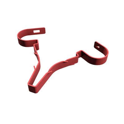 D-Line Cable Supports, Safe-D Stag Clips, Single Piece Cable Fixing, Cable Wall Anchor, Holds 2X 0.31-0.39" Diameter Cords - Red - 50-Pack
