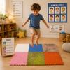 Edusense 6-Pack Sensory Floor Tiles, Textures Tactile Stimulation Toys for Kids, Anti-Slip Interlocking Foam Play Mat for Autism/ADHD, Non-Toxic, Easy Self-Assembly, Waterproof for Classroom, Daycare view 4