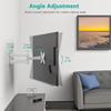 WALI TV Wall Mount Articulating LCD Monitor Full Motion 15 inch Extension Arm Tilt Swivel for Most 13 to 32 inch LED TV Flat Panel Screen with Mounting Holes up to 100x100mm (1330LM-W), White view 3