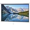 JupiterForce Pull Down Projector Screen 100 Inch 16:9 HD Portable Manual Roll-up Retractable Projection Screen for Home Theater Office Education, White view 1