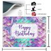 Avezano Mermaid Birthday Backdrop for Girl Under The Sea Bday Party Photography Background Glitter Purple Green Aqua Pink Mermaid Tail Birthday Party Decoration Photoshoot (8x6ft, Gold Glitter) view 2
