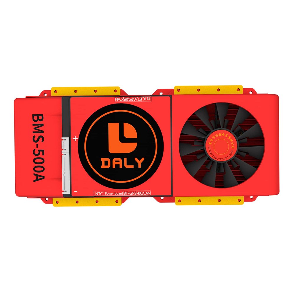 DALY SMART BMS LiFePo4 20S 60V 500A with Programmable Bluetooth Module and Common Port Cooling Fan