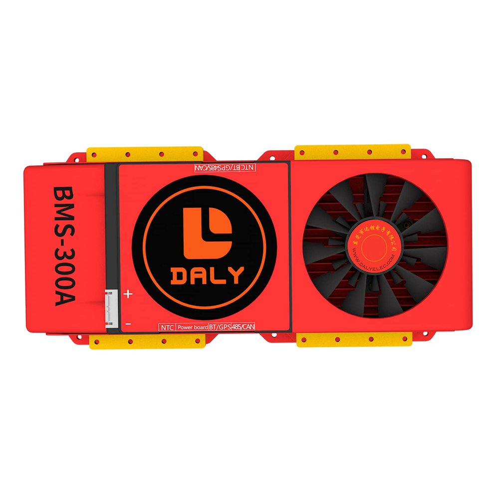DALY SMART BMS Li-ion 7S 24V 300A with Programmable Bluetooth Module and Common Port Cooling Fan