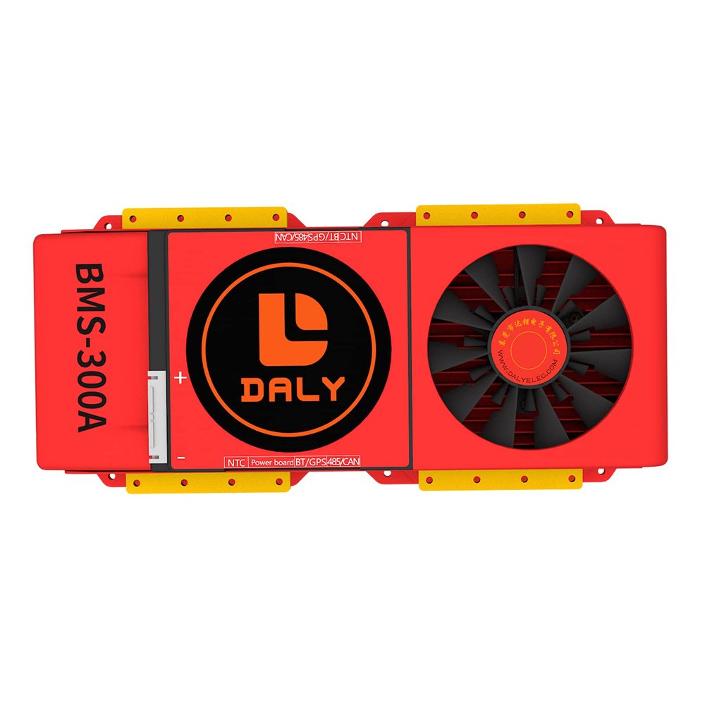 DALY SMART BMS Li-ion 13S 48V 300A with Programmable Bluetooth Module and Common Port Cooling Fan