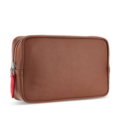 Pack & Smooch Cable Organizer Tech Case Longford | Vegetable-Tanned Leather | Handmade in Germany | Light Brown