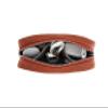 Pack & Smooch Cable Organizer Tech Case Longford | Vegetable-Tanned Leather | Handmade in Germany | Light Brown view 3