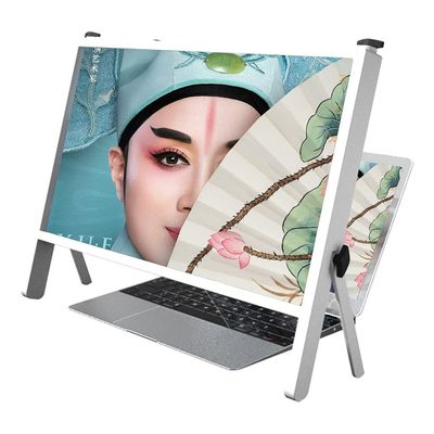 YXCKG Laptop Screen Magnifier Lens, Laptop Accessories, Reading Magnifier, Screen Expansion Bracket 21 Inch, Protable Anti-Radiation Suitable for Notebooks and Tablets (Color : White)