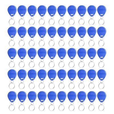50pcs Key Fob, 125KHz Access Control Card Tag Door Access Keyfob ID Card, IC Card Keyfob Tag Compatible with All ID/IC Access Control(ID, Black)