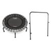 JumpSport 350f Indoor Heavy Duty Lightweight 39-Inch Folding Fitness Trampoline with Handle Bar Accessory, Black view 1