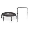 JumpSport 370 PRO Indoor Lightweight Heavy Duty 39-Inch Heavy Duty Fitness Trampoline with Handle Bar Accessory and Adjustable Tension Bungees, Black view 1