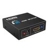 FAzuFlt HDMI Splitter, 1 in 2 Out Video Signal Distributor, Aluminum Alloy, high Definition HDMI Splitter, HDMI 2.0 1080P/ 3D/ 4K view 1