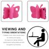 Simicoo Fire HD 10 Kids Tablet 11th Gen 2021 2023 Case 10.1 Cute Butterfly Kids Pro Case with Stand Light Weight EVA Rugged Shockproof Heavy Duty Kids Friendly Full Cover for Kids Girls (Rose) view 3