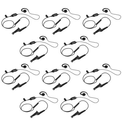 Bommeow 10 Pack BSE12-M9 Earhook Headset Earpiece with Mic Compatible with Motorola Radios APX6000 APX7000 APX8000 XPR6350 XPR6550 XPR7550 XPR7350e XPR7550e XPR7580e APX 6000 7000 8000