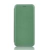 ZORSOME for iPhone iPod Touch 5 6 7 Flip Case,Carbon Fiber PU + TPU Hybrid Case Shockproof Wallet Case Cover with Strap,Kickstand Green view 3