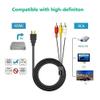 Eanetf HDMI to RCA Cable, 1080P 5ft/1.5m HDMI Male to 3-RCA Video Audio AV Cable Connector Adapter Transmitter for TV HDTV DVD (NO Signal Conversion Function) view 3