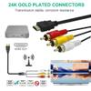 Eanetf HDMI to RCA Cable, 1080P 5ft/1.5m HDMI Male to 3-RCA Video Audio AV Cable Connector Adapter Transmitter for TV HDTV DVD (NO Signal Conversion Function) view 4