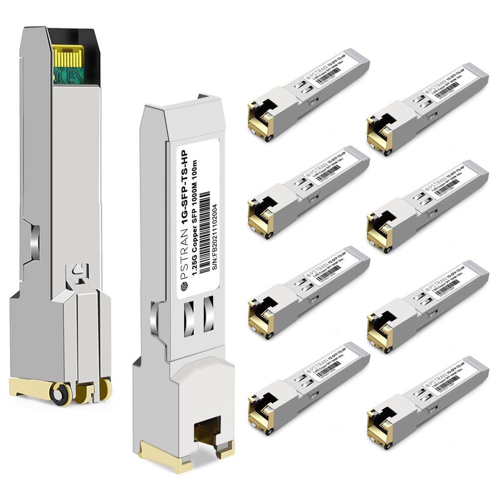 OPSTRAN 1000BASE-T SFP RJ45 Copper Transceiver Module Compatible with HPE Aruba J8177D J8177DCM JL747A Procurve J8177C J8177B J8177A 100m Cat5e/6 10 Pack