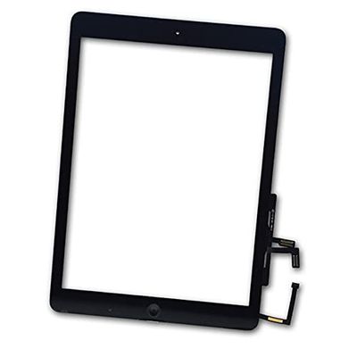 1Pcs New Touch Screen Replacement for iPad 5 for iPad air 9.7 inch A1474 A1475 A1476 Digitizer Glass Assembly with Home Button + Pre Adhesive + Tool kit (White with Home Button)