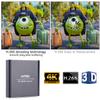 4K Media Player with Remote Control, Digital MP4 Player for 8TB HDD/USB Drive/TF Card/H.265 MP4 PPT MKV AVI Support HDMI/AV/Optical Out and USB Mouse/Keyboard-HDMI up to 7.1 Surround Sound (Grey) view 2